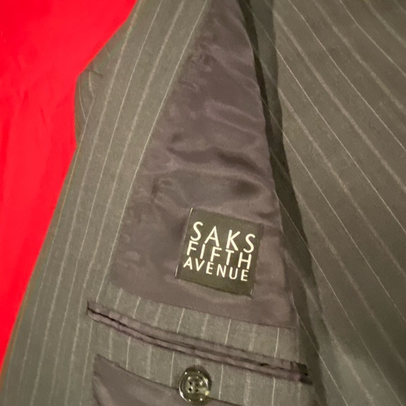 3pc peak lapel Saks Fifth Ave - Ermenegildo Zegna trofeo cloth 44R - Picture 5 of 16